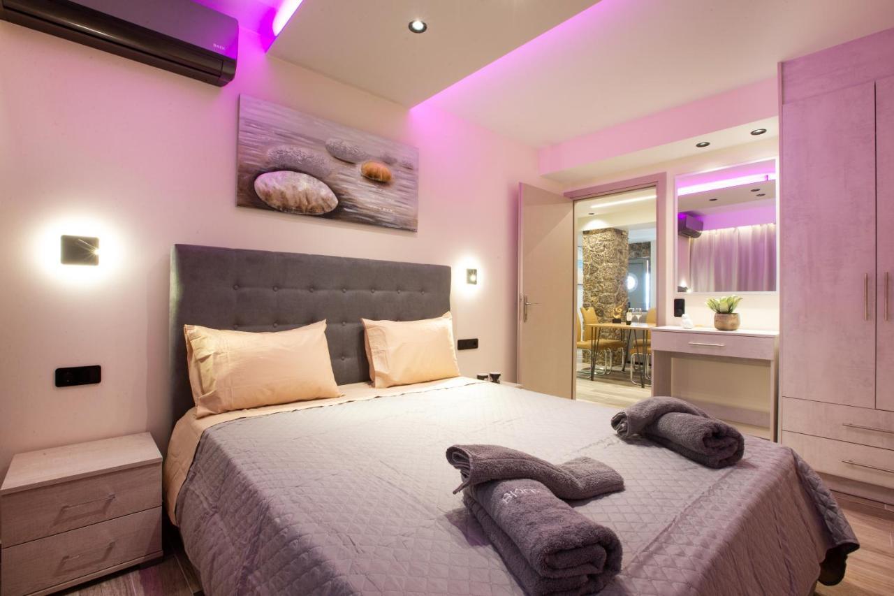 Black Rocks Family, Luxury Seafront Beach Maisonette Агиос Гордиос Екстериор снимка